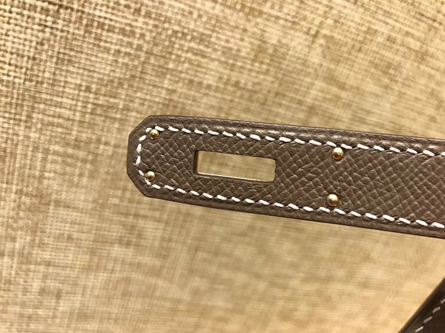 Hermès（爱马仕）Kelly 28(凯莉包) 大象灰 德国进口 掌纹牛皮 原版蜜蜡线 全手工缝制