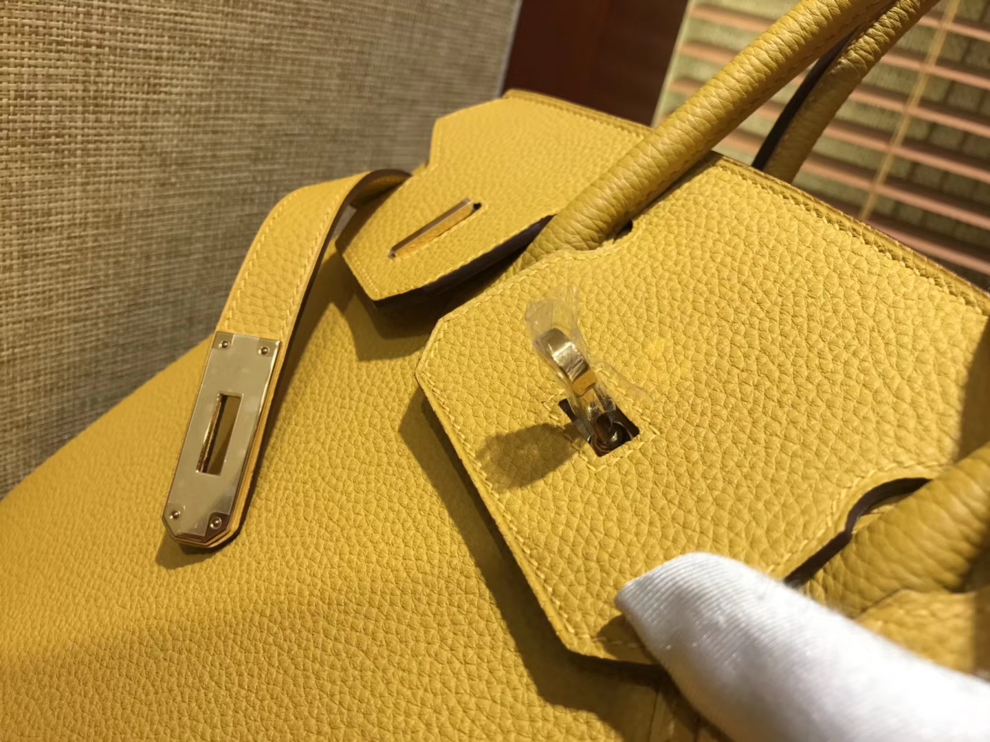 Hermès（爱马仕）Birkin 30cm ( 铂金包) Togo小牛皮 9D 琥珀黄 原版蜜蜡线 全手工缝制