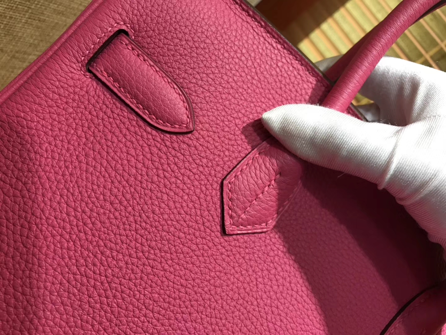 Hermès（爱马仕）Birkin 30cm ( 铂金包) Togo小牛皮 玉兰粉 原版蜜蜡线 全手工缝制
