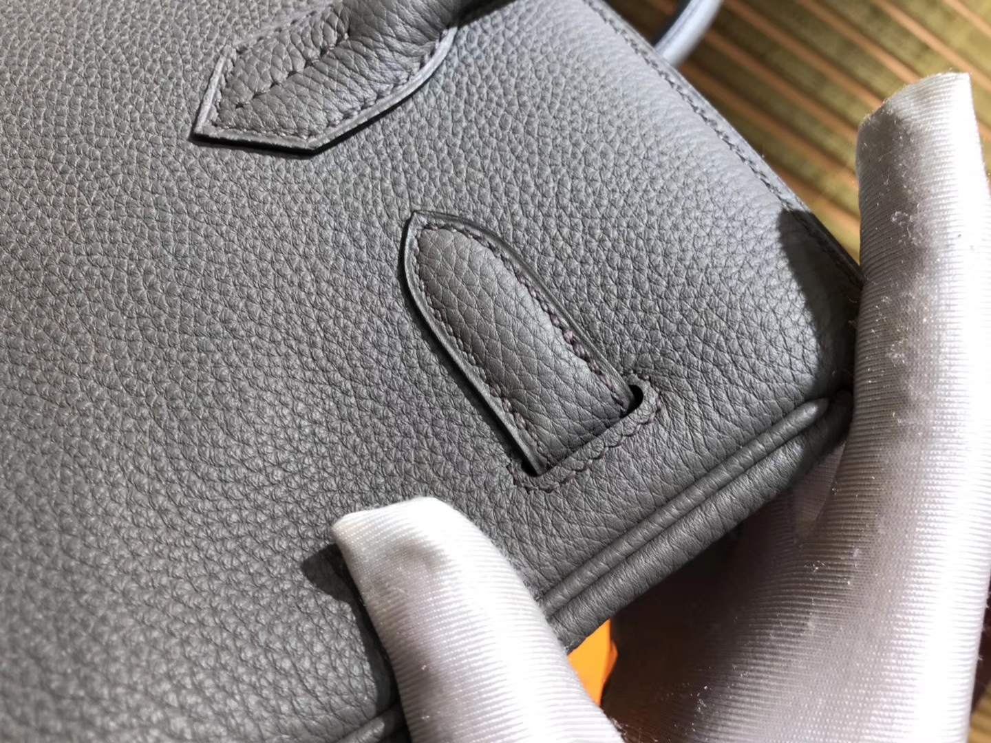Hermès（爱马仕）Birkin 30cm ( 铂金包) Togo小牛皮 锡器灰 原版蜜蜡线 全手工缝制