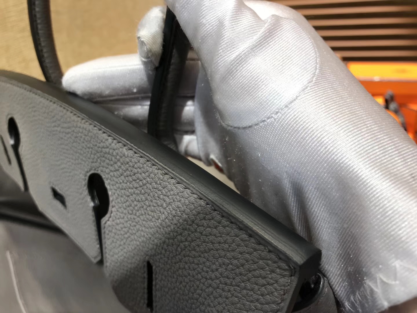 Hermès（爱马仕）Birkin 30cm ( 铂金包) Togo小牛皮 锡器灰 原版蜜蜡线 全手工缝制