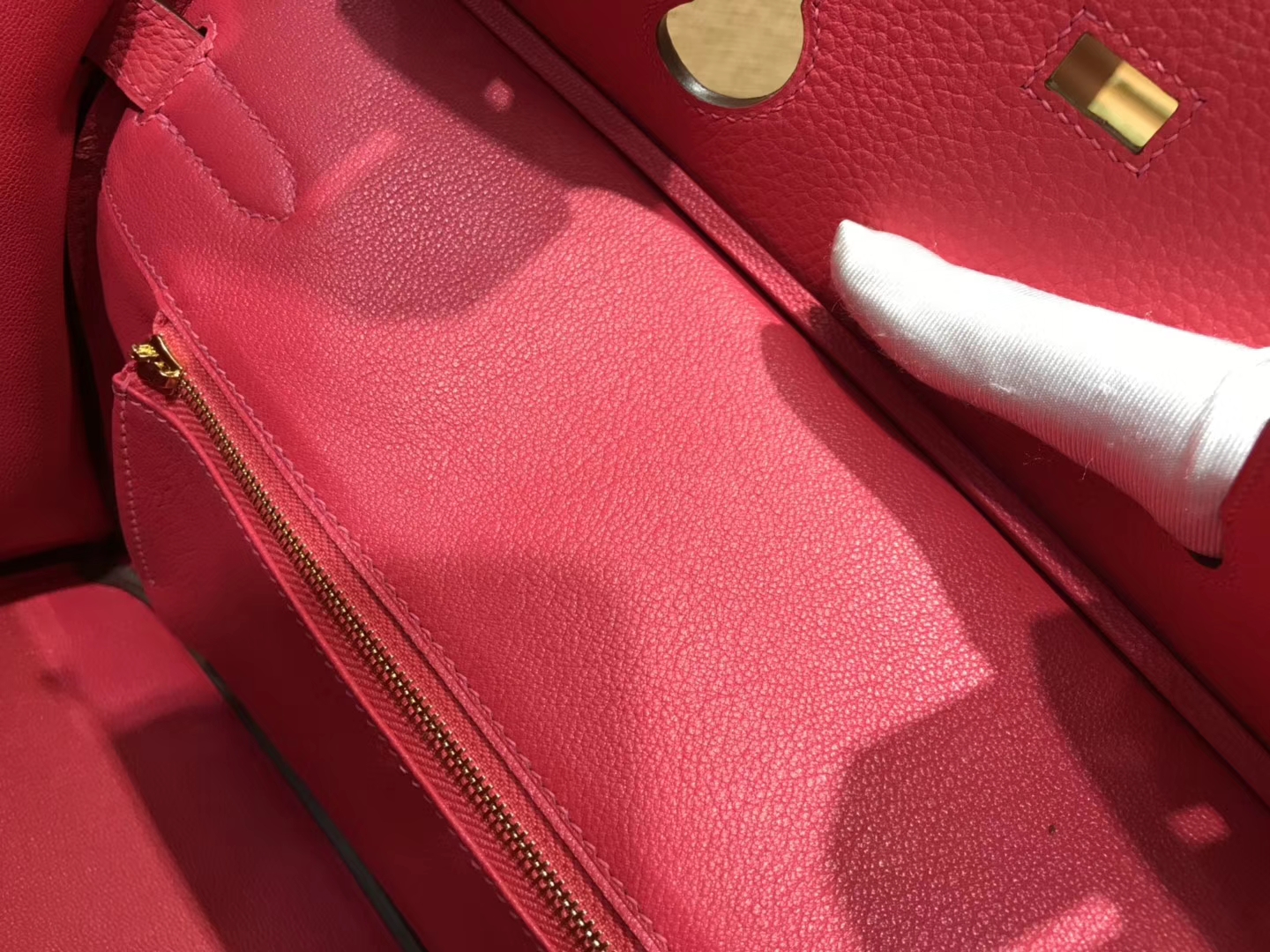 Hermès（爱马仕）Birkin 30cm ( 铂金包) Togo小牛皮 极致粉 原版蜜蜡线 全手工缝制