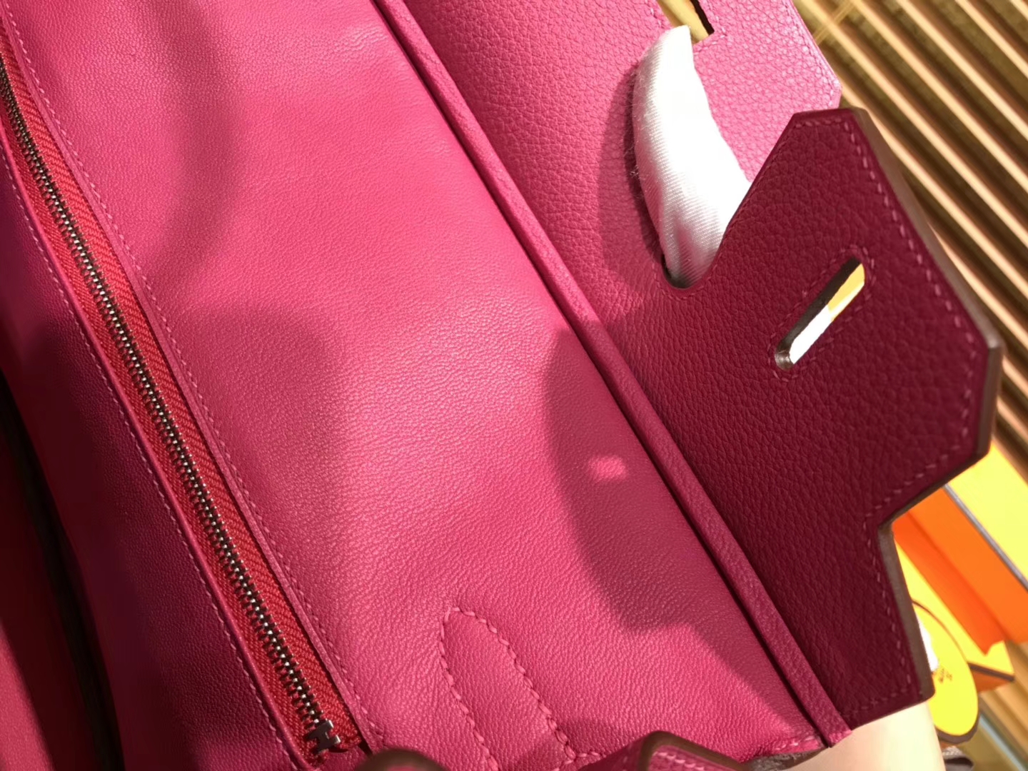 Hermès（爱马仕）Birkin 30cm ( 铂金包) Togo小牛皮 玉兰粉 原版蜜蜡线 全手工缝制