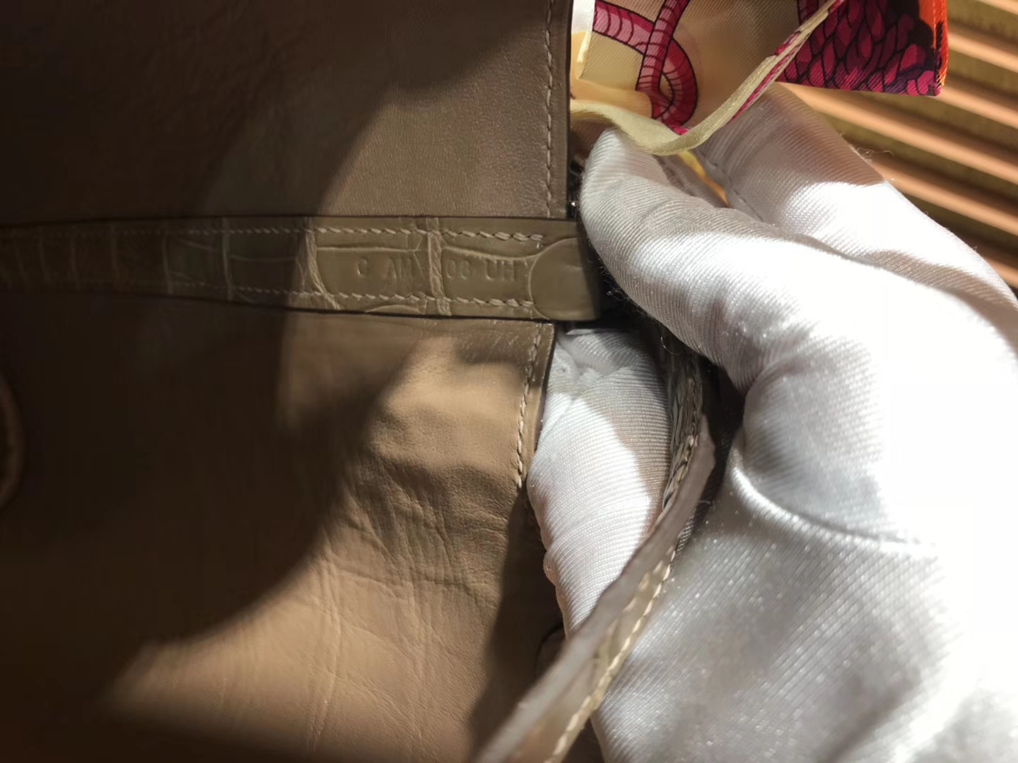 Hermès（爱马仕）Picotin 菜篮子 鳄鱼皮 斑鸠灰 全手工缝制 18cm