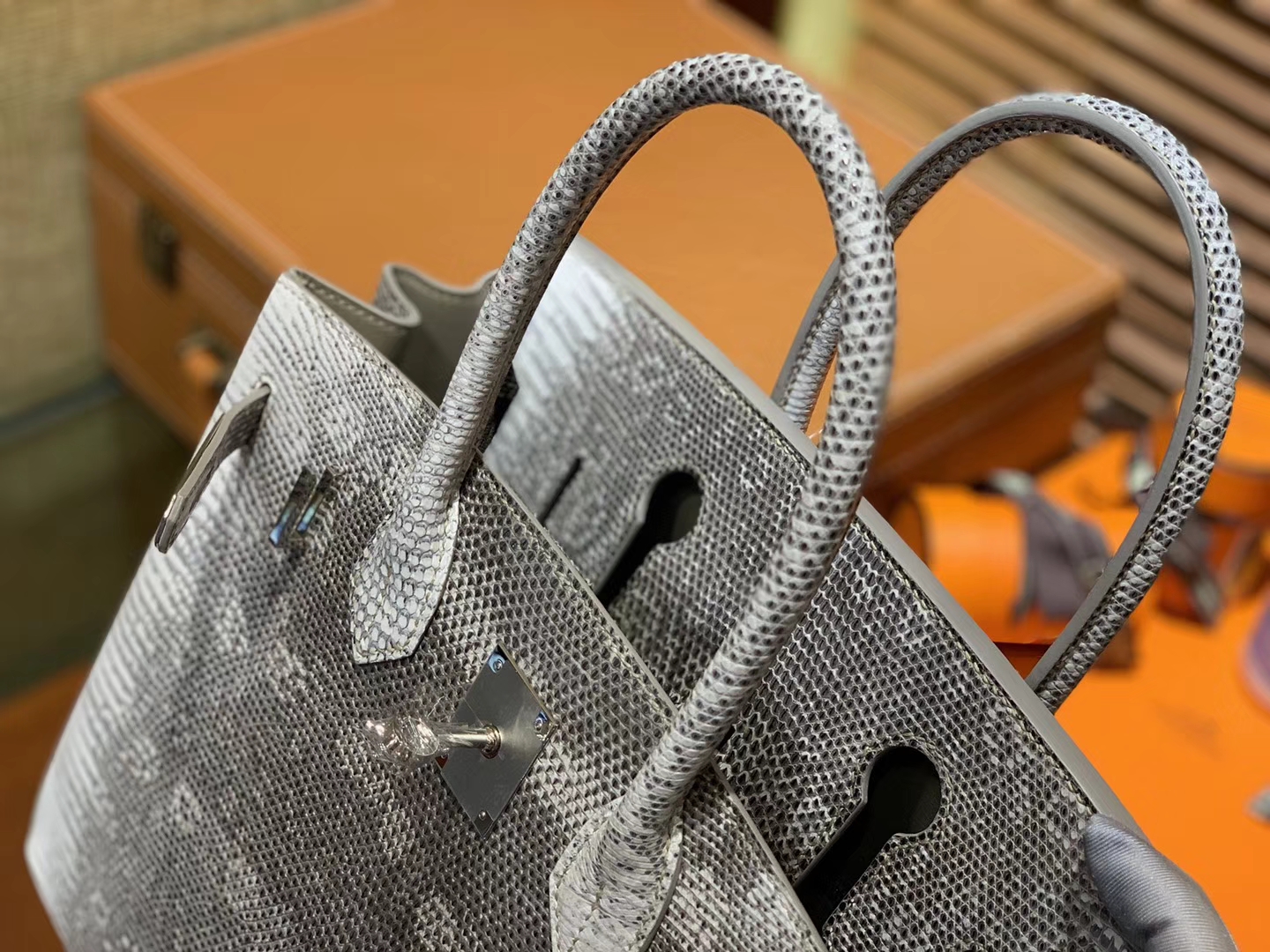 Hermès（爱马仕）Birkin铂金包 原色蜥蜴 复古系 匠心打造 30cm