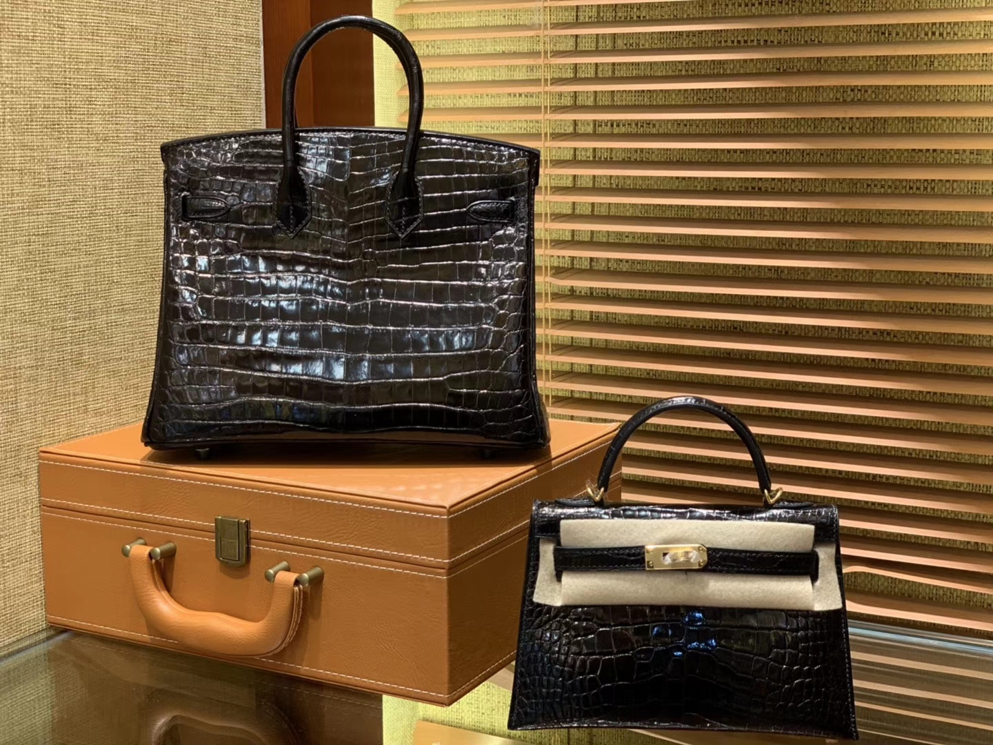 Hermès（爱马仕）Birkin 25cm 2代19cm 黑色 美洲 尼罗 鳄鱼皮