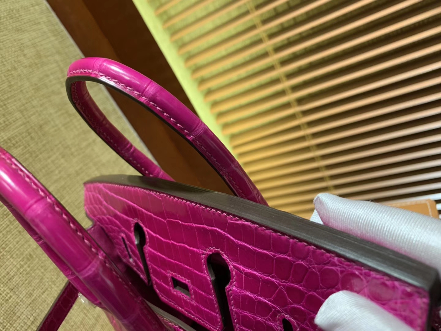 Hermès（爱马仕）Birkin铂金包 天方夜谭紫 一级皮 尼罗鳄鱼 进口原料 顶级手缝工艺 25cm