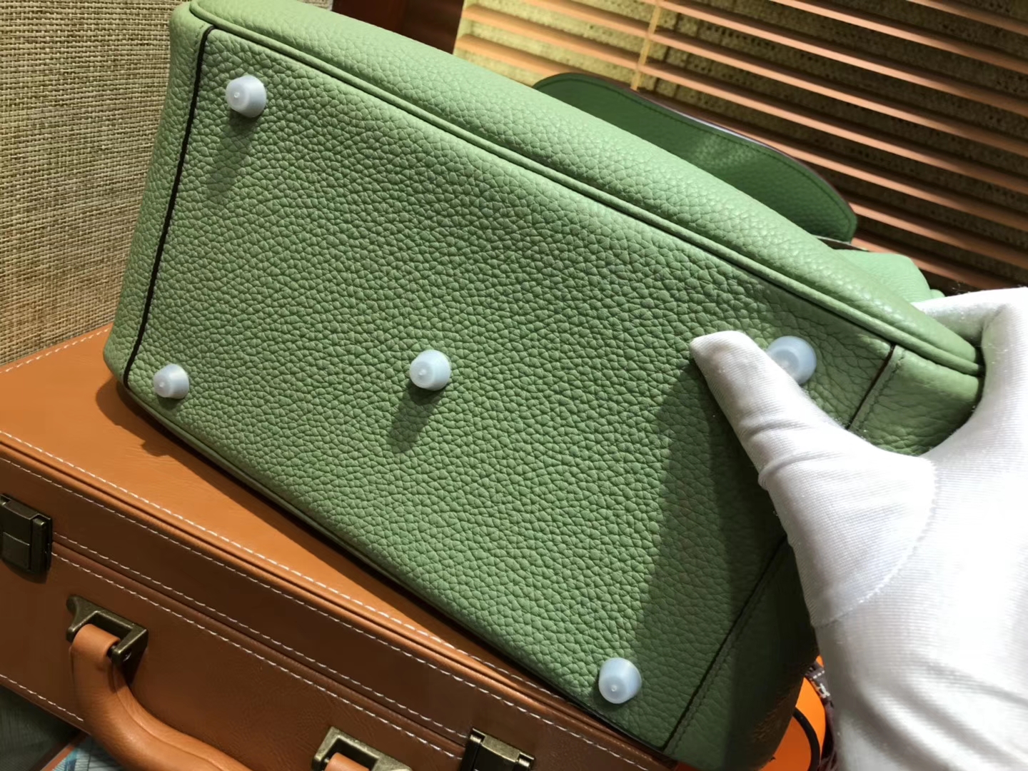 Hermès（爱马仕）Lindy琳迪包 抹茶绿 德国进口togo牛皮 全手工缝制 银扣 30cm