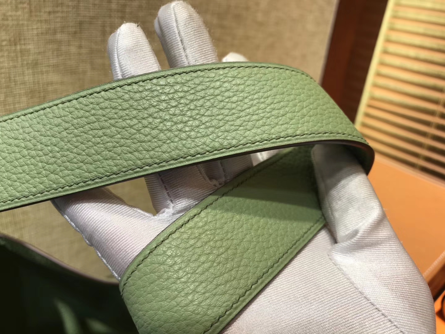 Hermès（爱马仕）Lindy琳迪包 抹茶绿 德国进口togo牛皮 全手工缝制 银扣 30cm