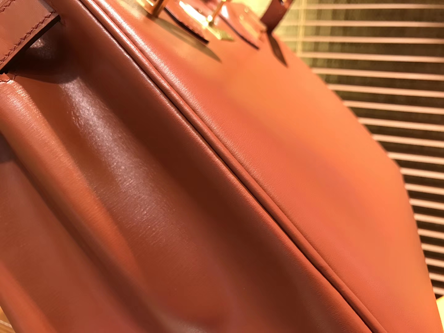 Hermès（爱马仕）Birkin铂金包 古铜色 德国BOX牛皮 原版蜜蜡线 顶级手缝 金扣 30cm