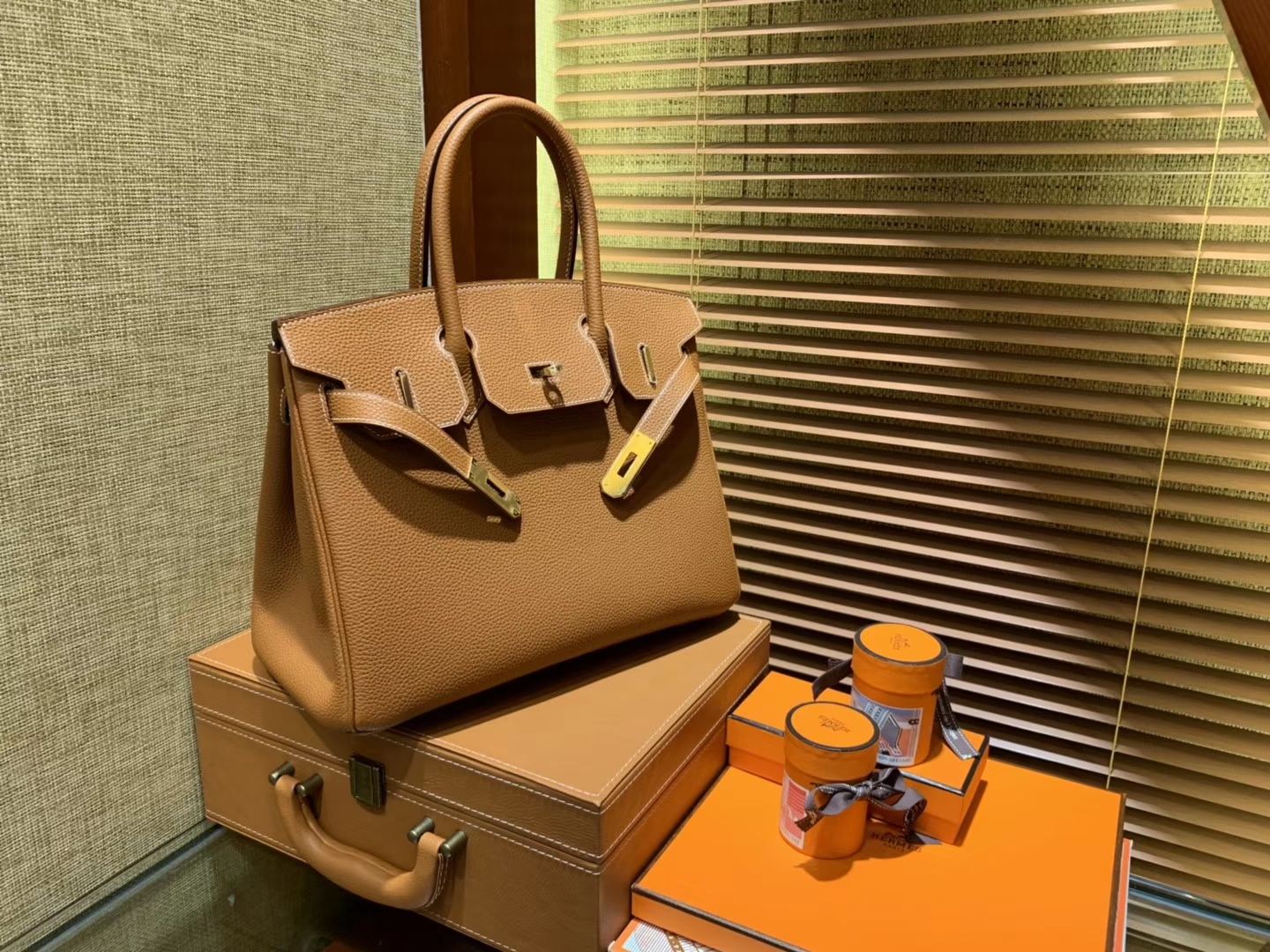 Hermès（爱马仕）Birkin 太妃金 Togo牛皮 进口原料 顶级手缝工艺 30cm 现货