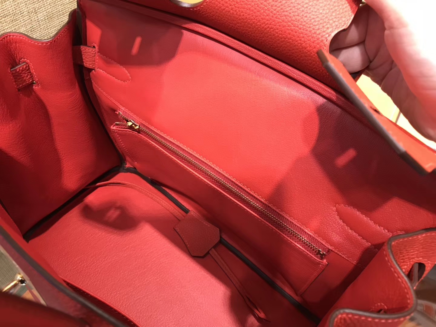 Hermès（爱马仕）Birkin铂金包 罂粟橘 德国togo小牛皮 原版蜜蜡线 顶级手缝 金扣 30cm