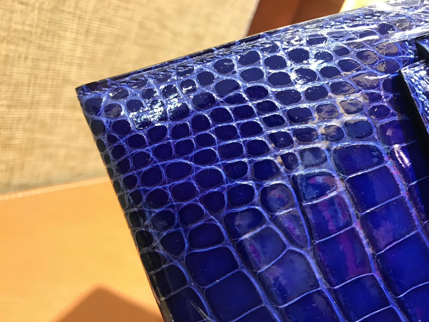 Hermès（爱马仕）Mini Kelly 19cm (迷你2代) 宝蓝色 一级美洲鳄鱼皮 手工缝制 臻品级别