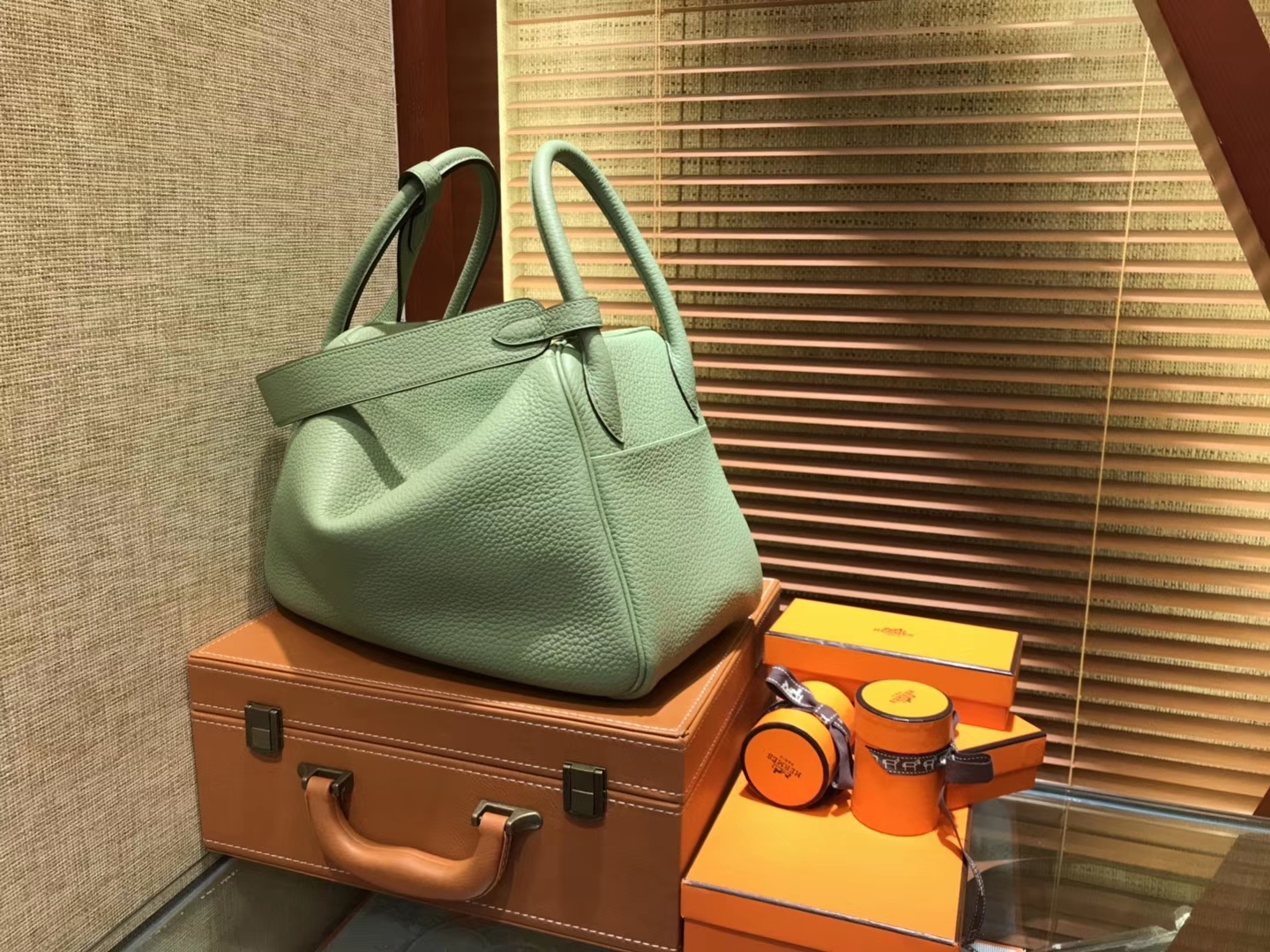 Hermès（爱马仕）Lindy琳迪包 抹茶绿 德国进口togo牛皮 全手工缝制 银扣 30cm