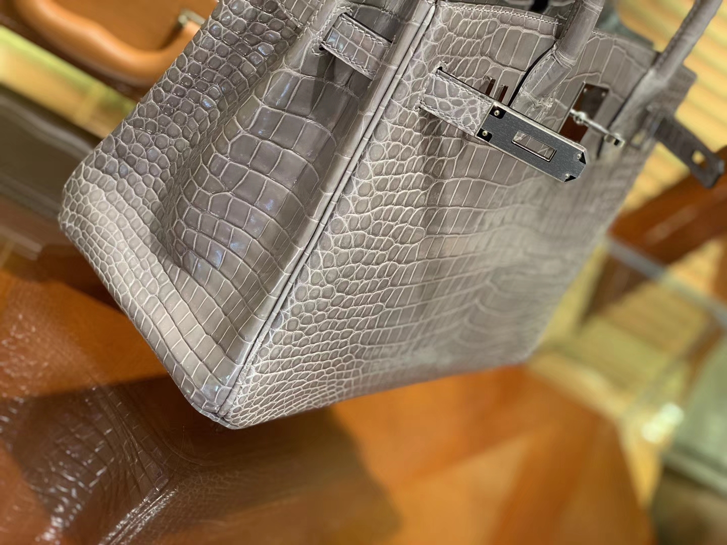 Hermès（爱马仕）Birkin 30cm 巴黎灰 组合 一级湾鳄 鳄鱼皮 臻品级别