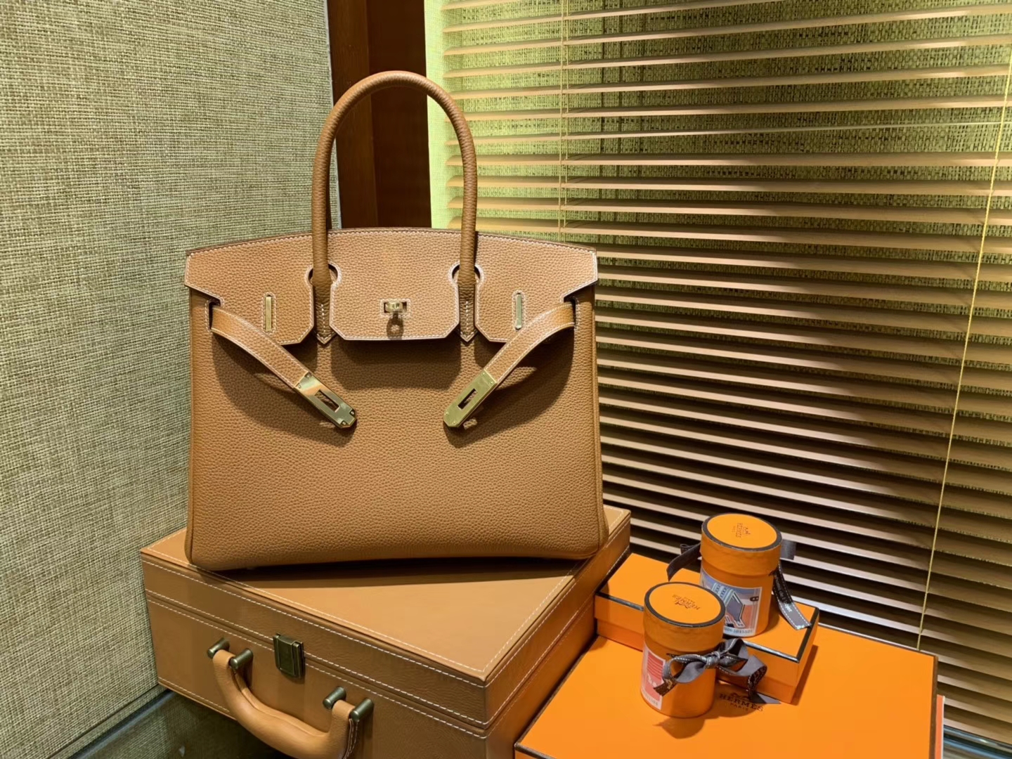 Hermès（爱马仕）Birkin 太妃金 Togo牛皮 进口原料 顶级手缝工艺 30cm 现货