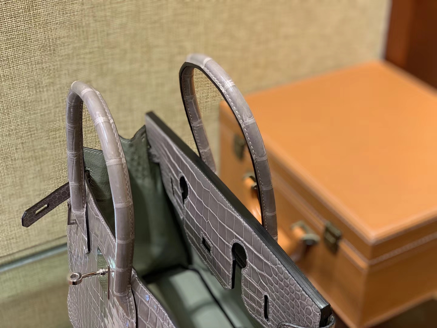 Hermès（爱马仕）Birkin 30cm 巴黎灰 组合 一级湾鳄 鳄鱼皮 臻品级别