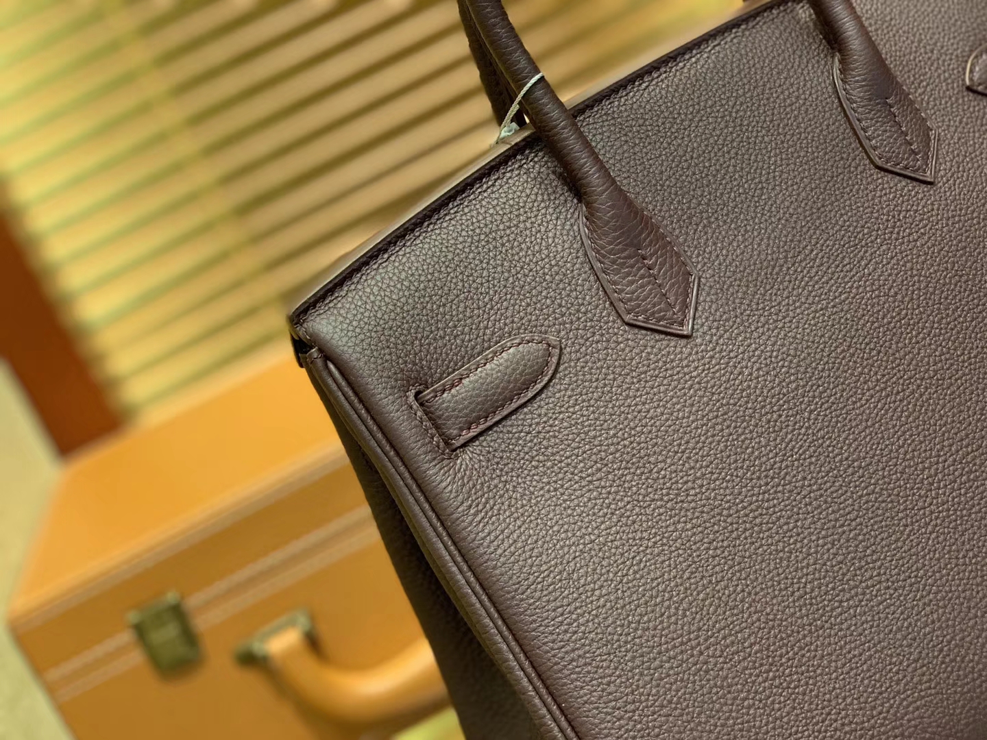 Hermès（爱马仕）Birkin铂金包 摩卡色 德国togo小牛皮 原版蜜蜡线 顶级手缝 金扣 30cm