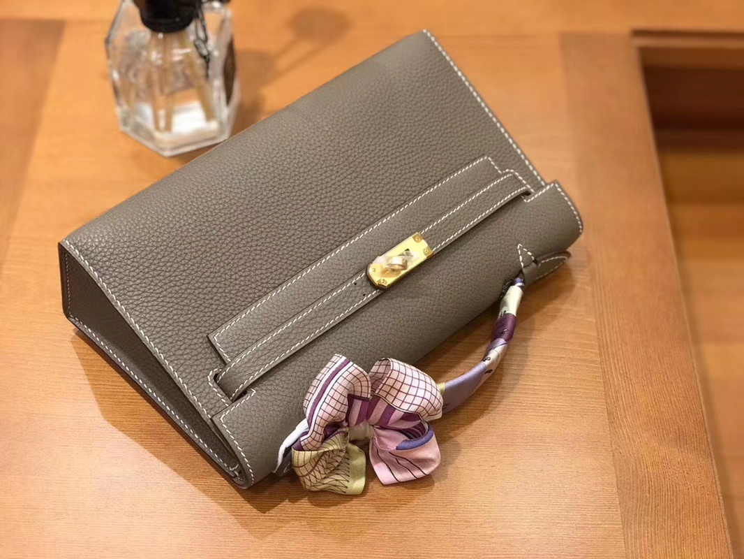 Hermès（爱马仕）Mini Kelly迷你凯莉 大象灰 Togo小牛皮 臻品级别 1代 金扣 22cm
