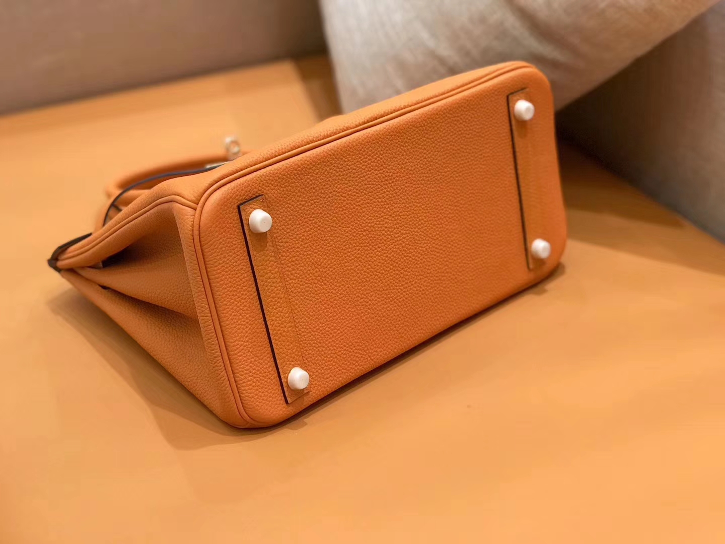 Hermès（爱马仕）新增现货 birkin 铂金包 经典橙 德国进口小牛皮 金扣 30cm