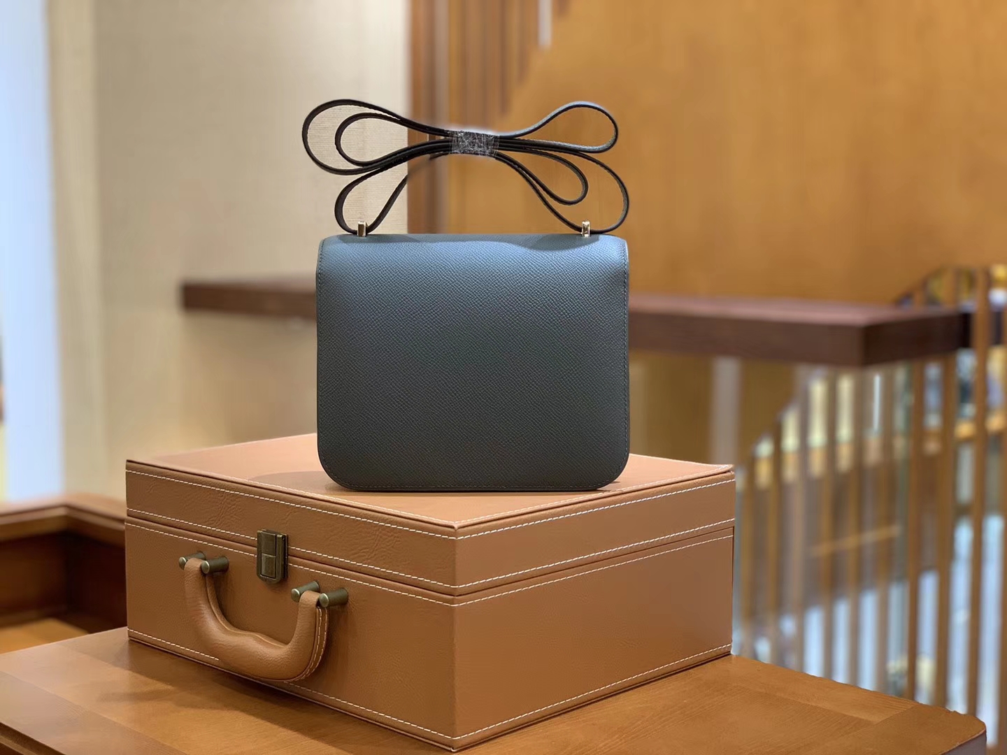 Hermès（爱马仕）Constance 空姐包 锡器灰 EP掌纹牛皮 德国进口原料 23cm