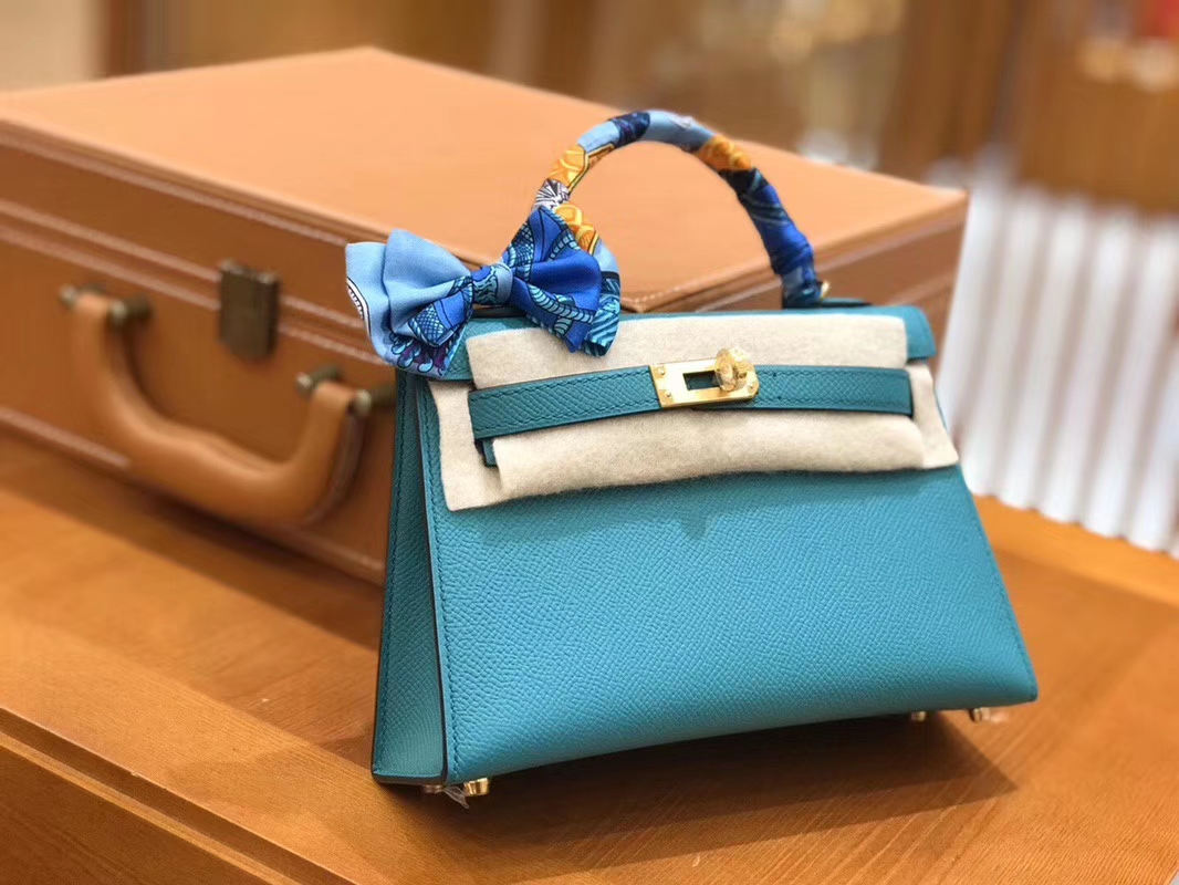 Hermès（爱马仕）Mini kelly 维罗纳绿 掌纹小牛皮 全手工缝制 臻品级别 19cm 金扣 现货