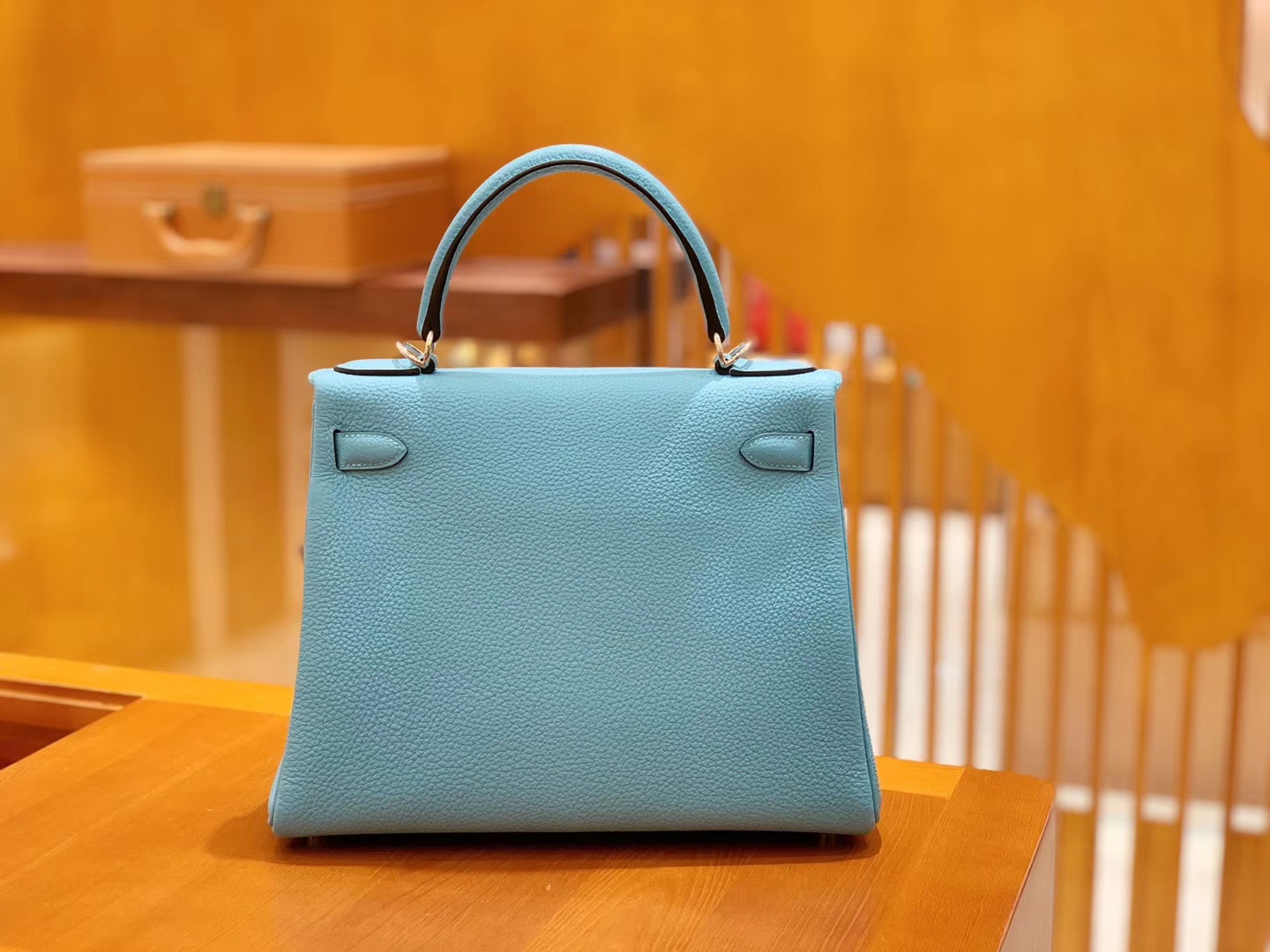 Hermès（爱马仕）Kelly 凯莉包 北方蓝 Togo德国进口牛皮 全手工 银扣 28cm 现货