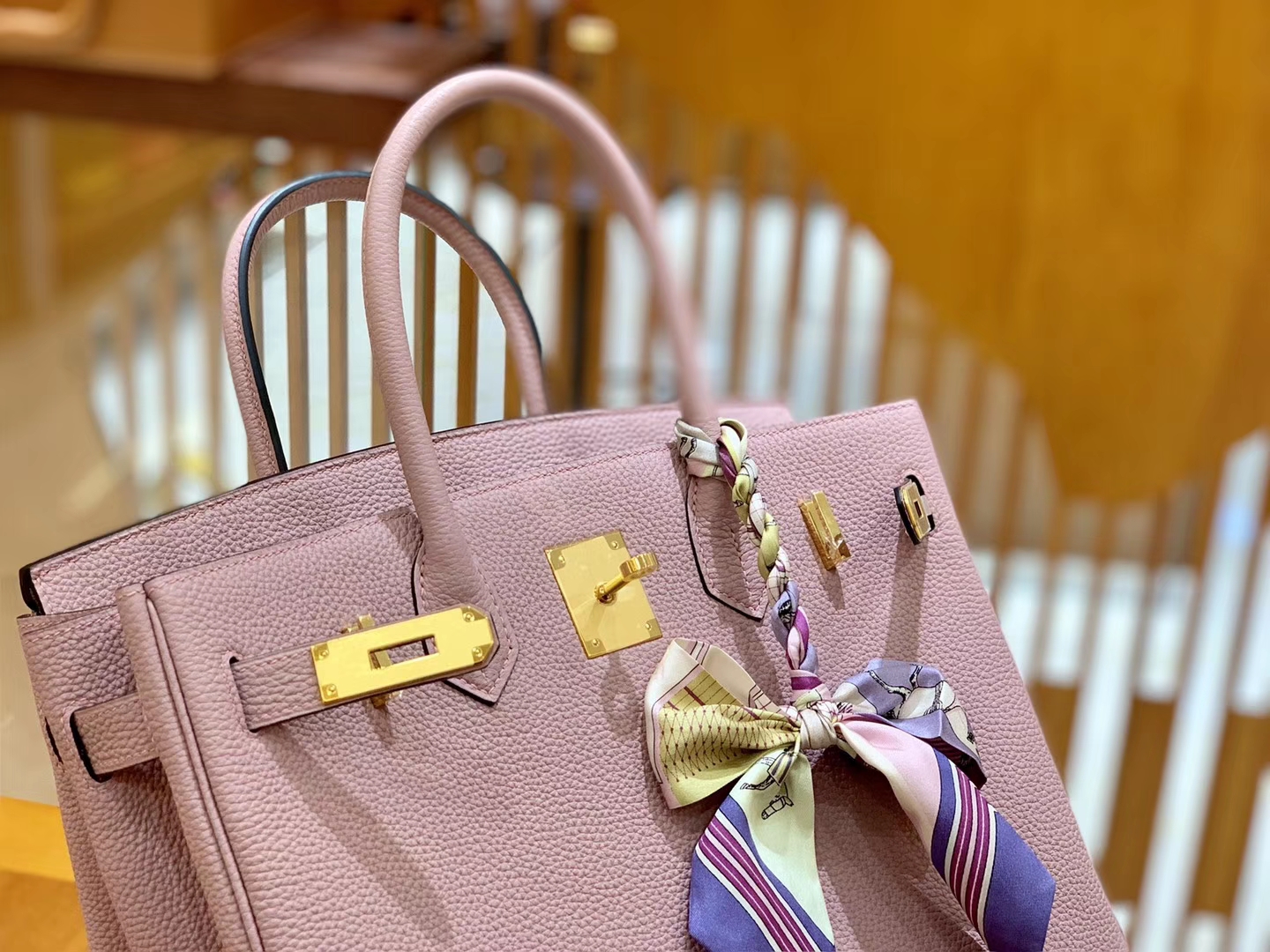 Hermès（爱马仕）Birkin 30cm 丁香紫 金扣 德国进口togo 牛皮 全手工缝制