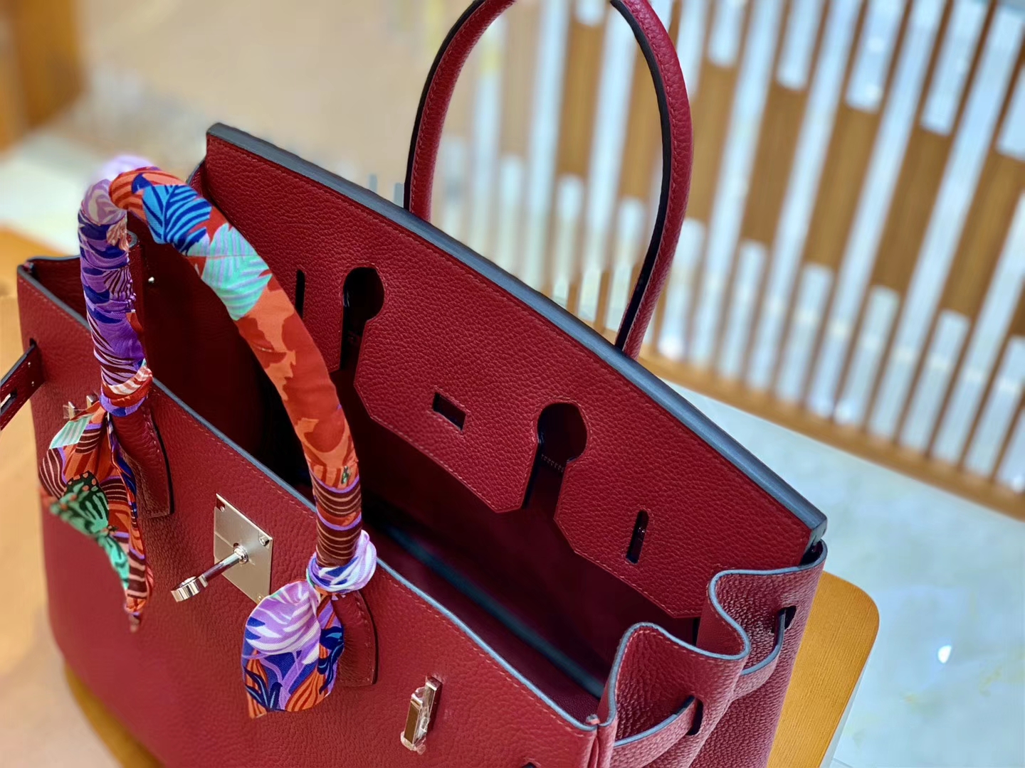 Hermès（爱马仕）Birkin 30cm 石榴红 银扣 德国进口togo 牛皮 全手工缝制