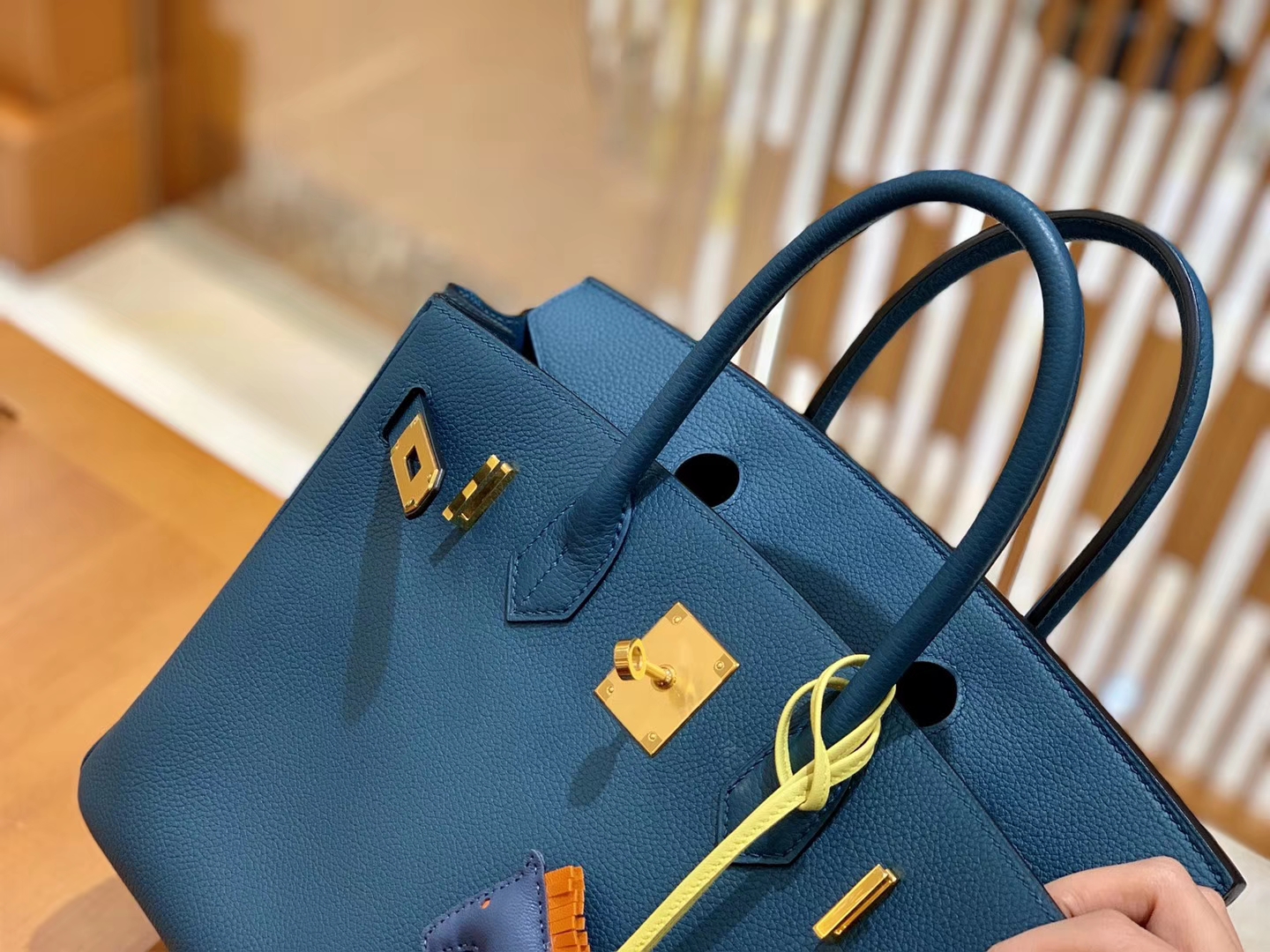 Hermès（爱马仕）Birkin 30cm 博斯普鲁斯绿 金扣 德国进口togo 牛皮 全手工缝制