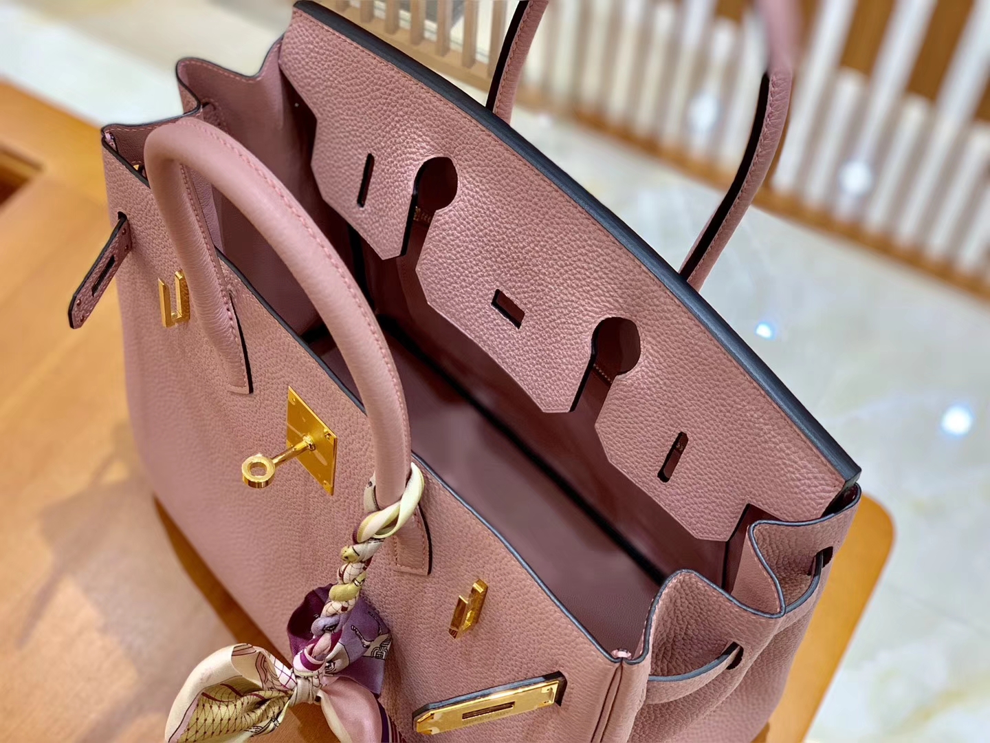 Hermès（爱马仕）Birkin 30cm 丁香紫 金扣 德国进口togo 牛皮 全手工缝制