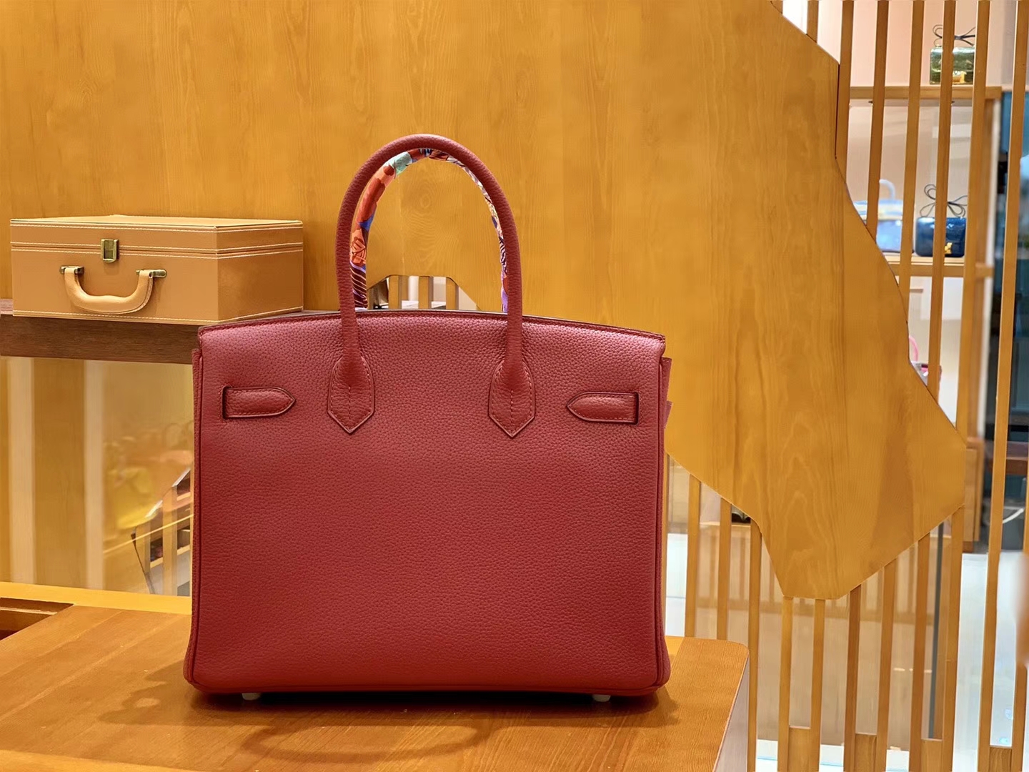 Hermès（爱马仕）Birkin 30cm 石榴红 银扣 德国进口togo 牛皮 全手工缝制