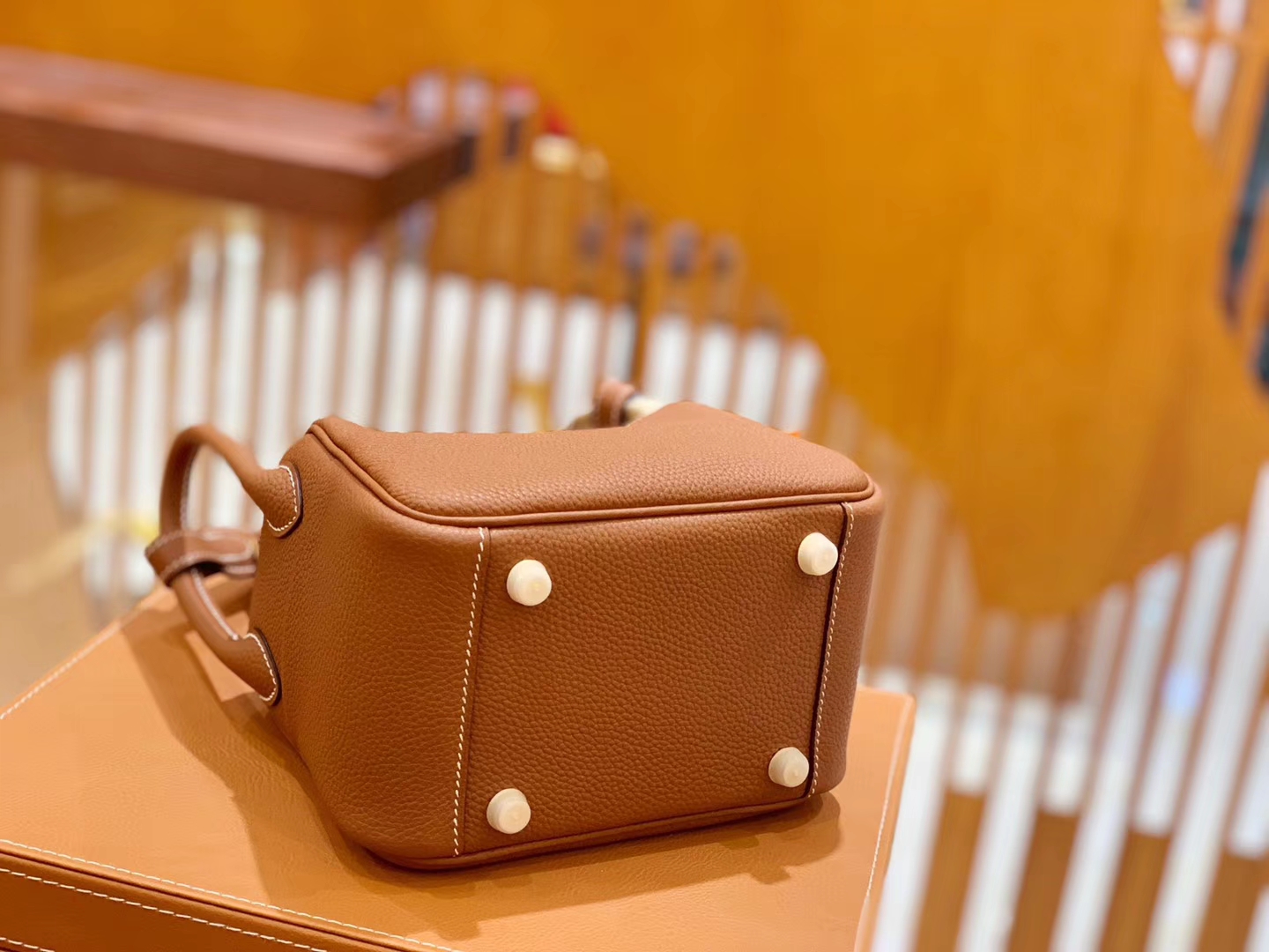 Hermès（爱马仕）Mini Lindy 18cm 金棕色 德国进口togo牛皮 全手工