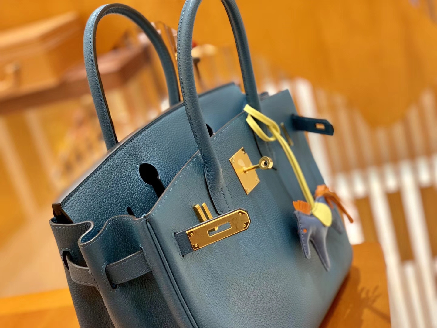 Hermès（爱马仕）Birkin 30cm 博斯普鲁斯绿 金扣 德国进口togo 牛皮 全手工缝制