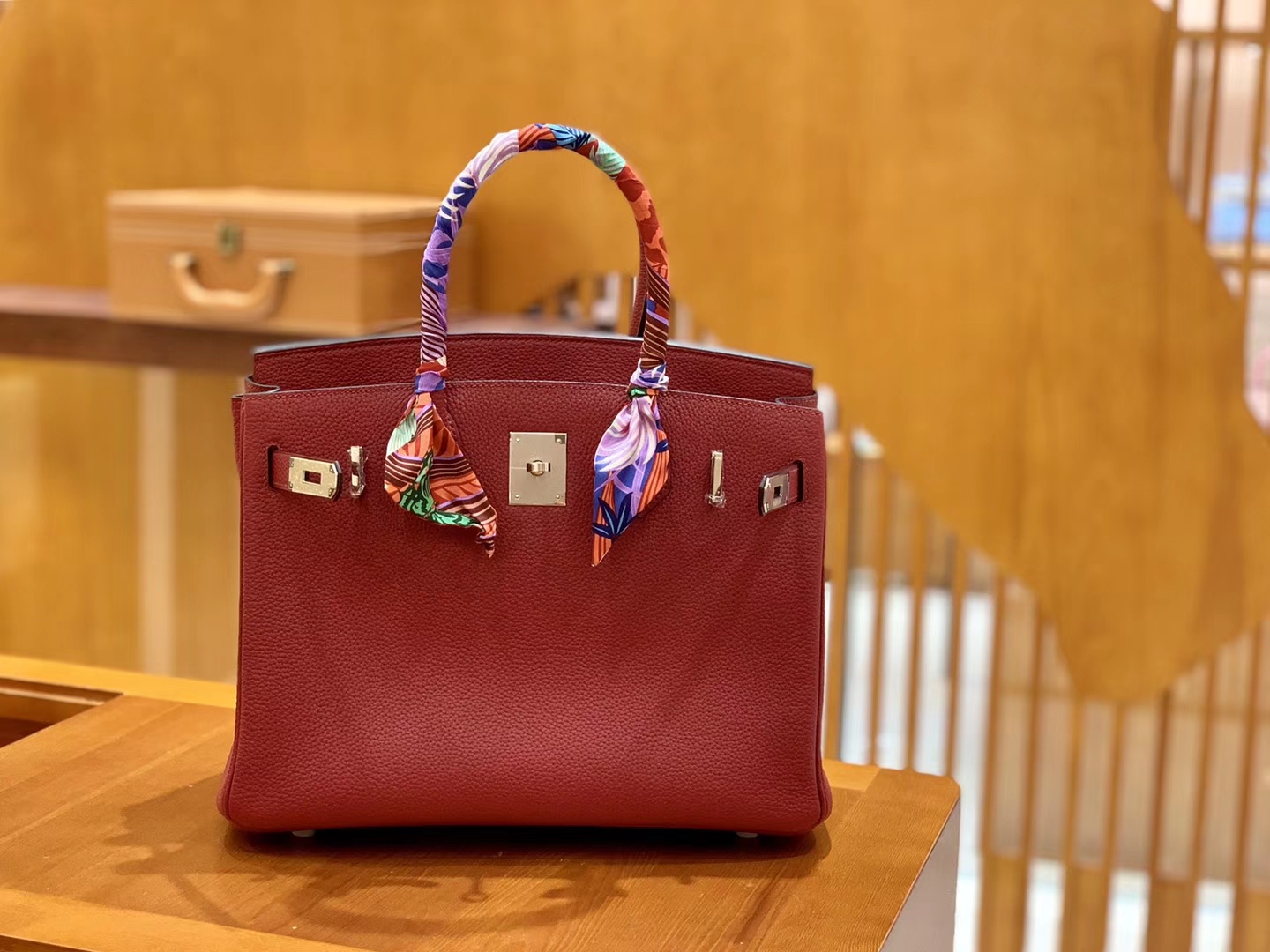 Hermès（爱马仕）Birkin 30cm 石榴红 银扣 德国进口togo 牛皮 全手工缝制