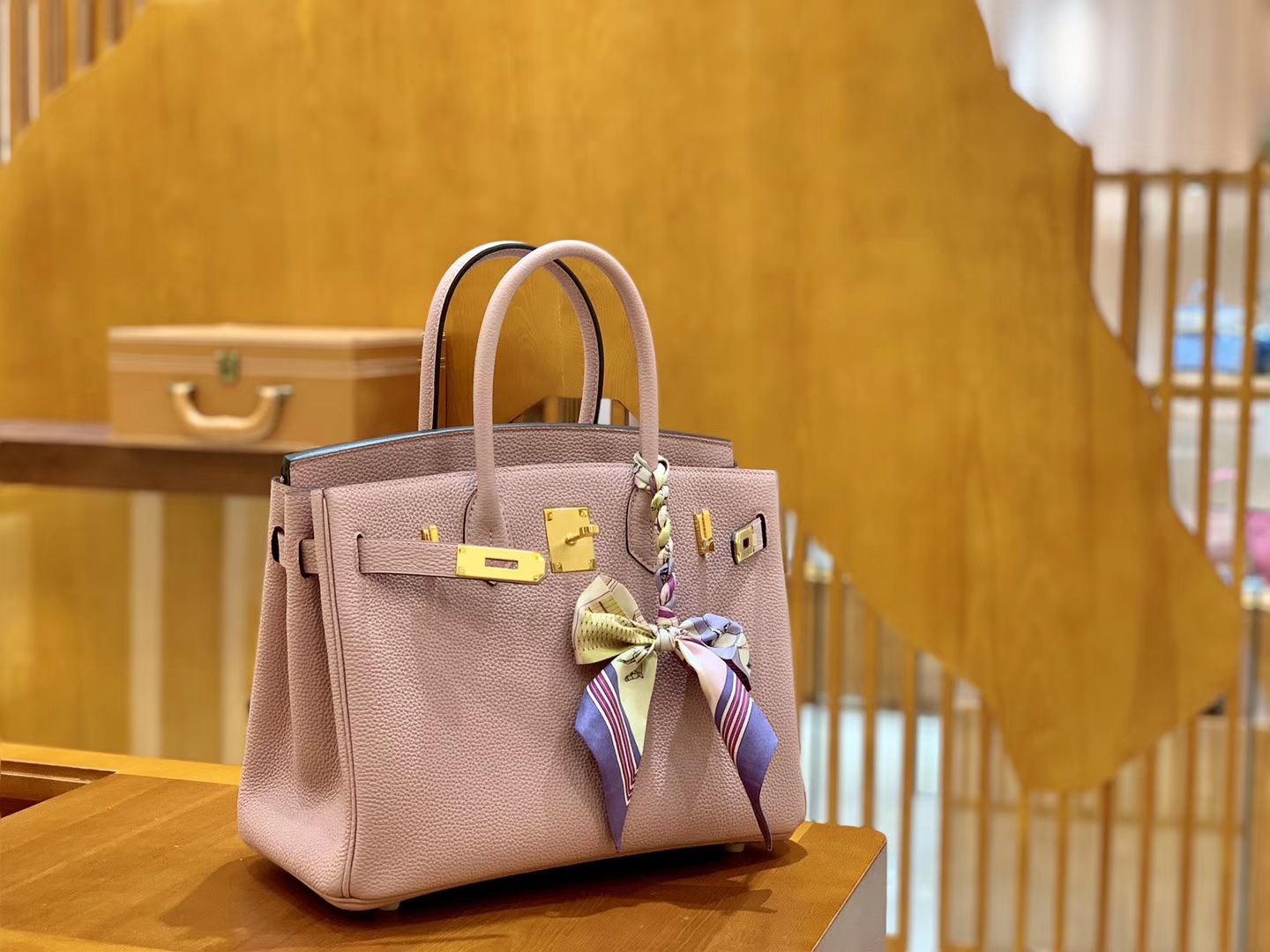 Hermès（爱马仕）Birkin 30cm 丁香紫 金扣 德国进口togo 牛皮 全手工缝制