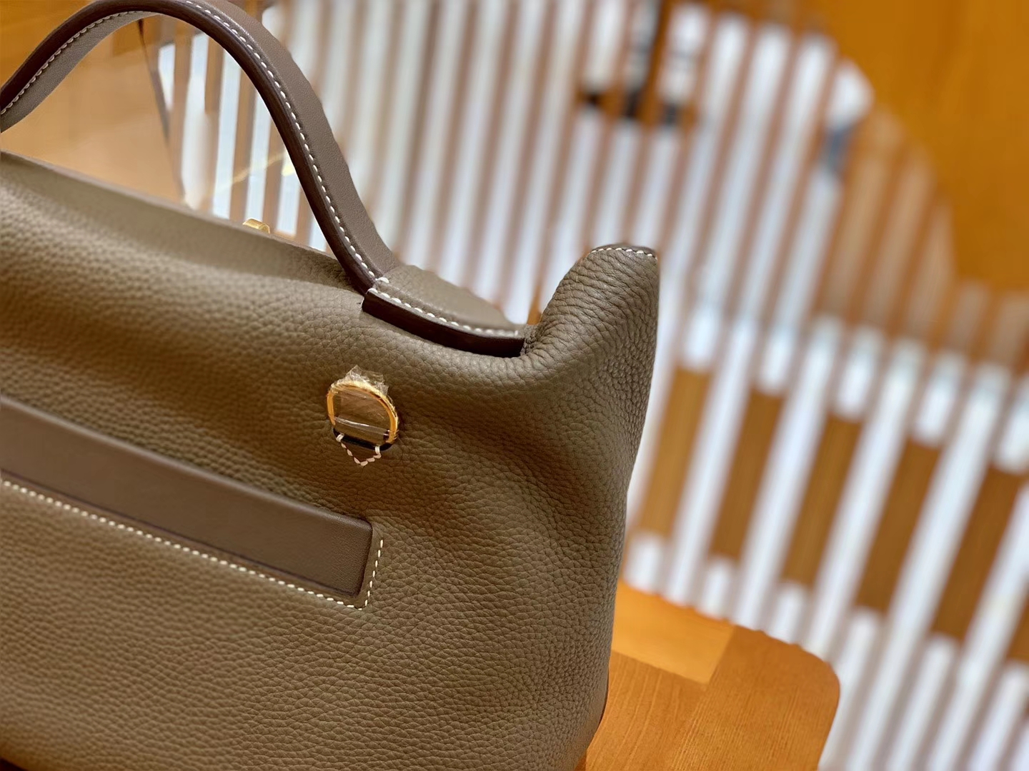Hermès（爱马仕）Kelly-2424 斑鸠灰 原厂御用顶级小牛皮拼Swift皮 togo 金扣 29cm
