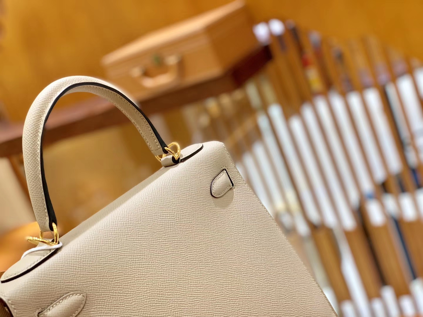 Hermès（爱马仕）Kelly 28cm 斑鸠灰 金扣 Epsom掌纹牛皮 全手工缝制 臻品级别