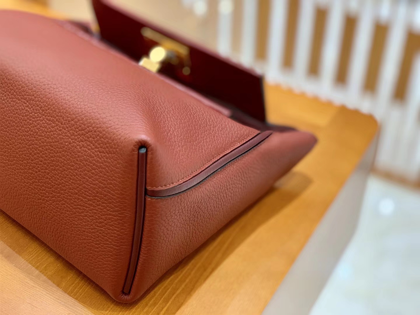 Hermès（爱马仕）Kelly-2424 波尔多酒红 原厂御用顶级小牛皮拼鳄鱼皮 togo 金扣 29cm