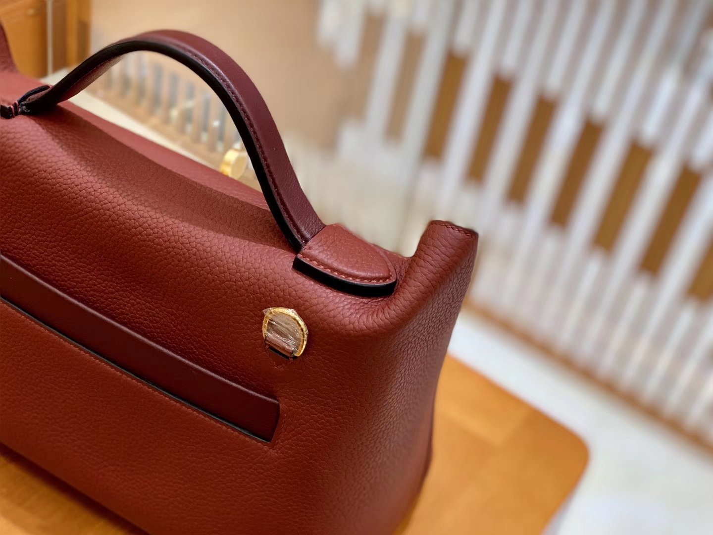 Hermès（爱马仕）Kelly-2424 波尔多酒红 原厂御用顶级小牛皮拼鳄鱼皮 togo 金扣 29cm
