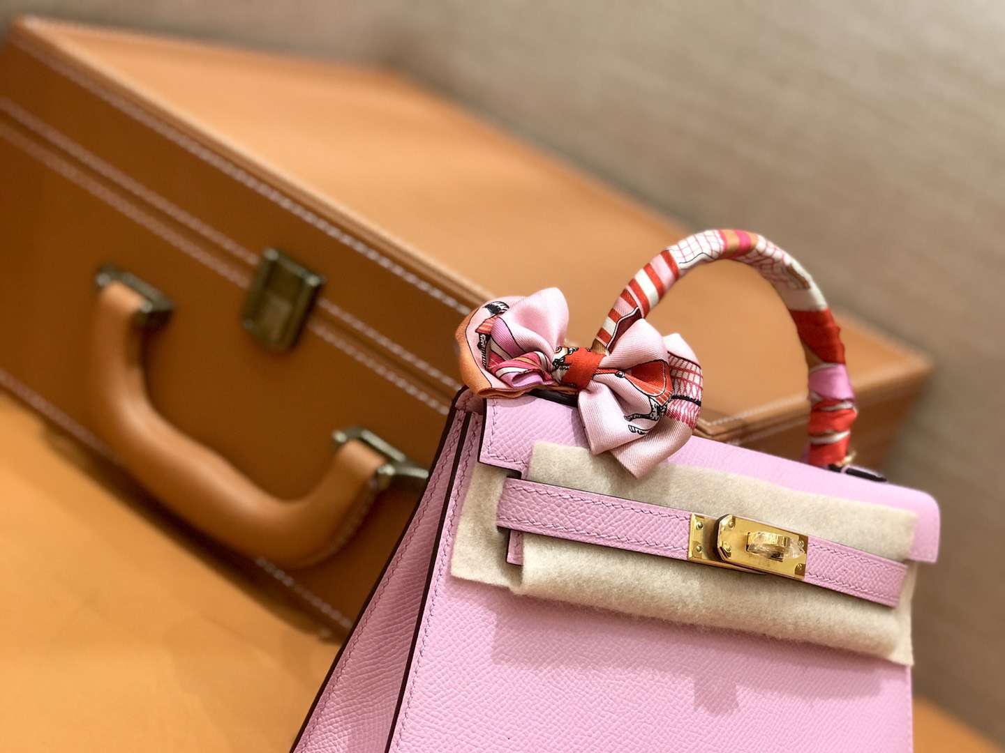 Hermès（爱马仕）mini Kelly 锦葵紫 金扣 德国进口掌纹皮 全手工缝制