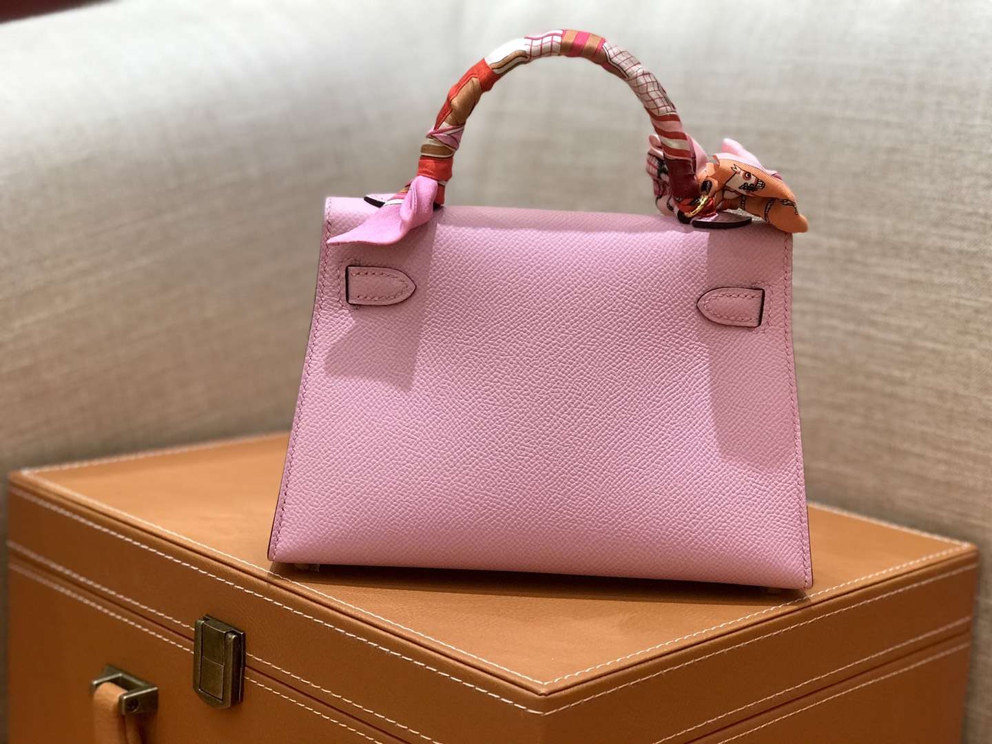 Hermès（爱马仕）mini Kelly 锦葵紫 金扣 德国进口掌纹皮 全手工缝制