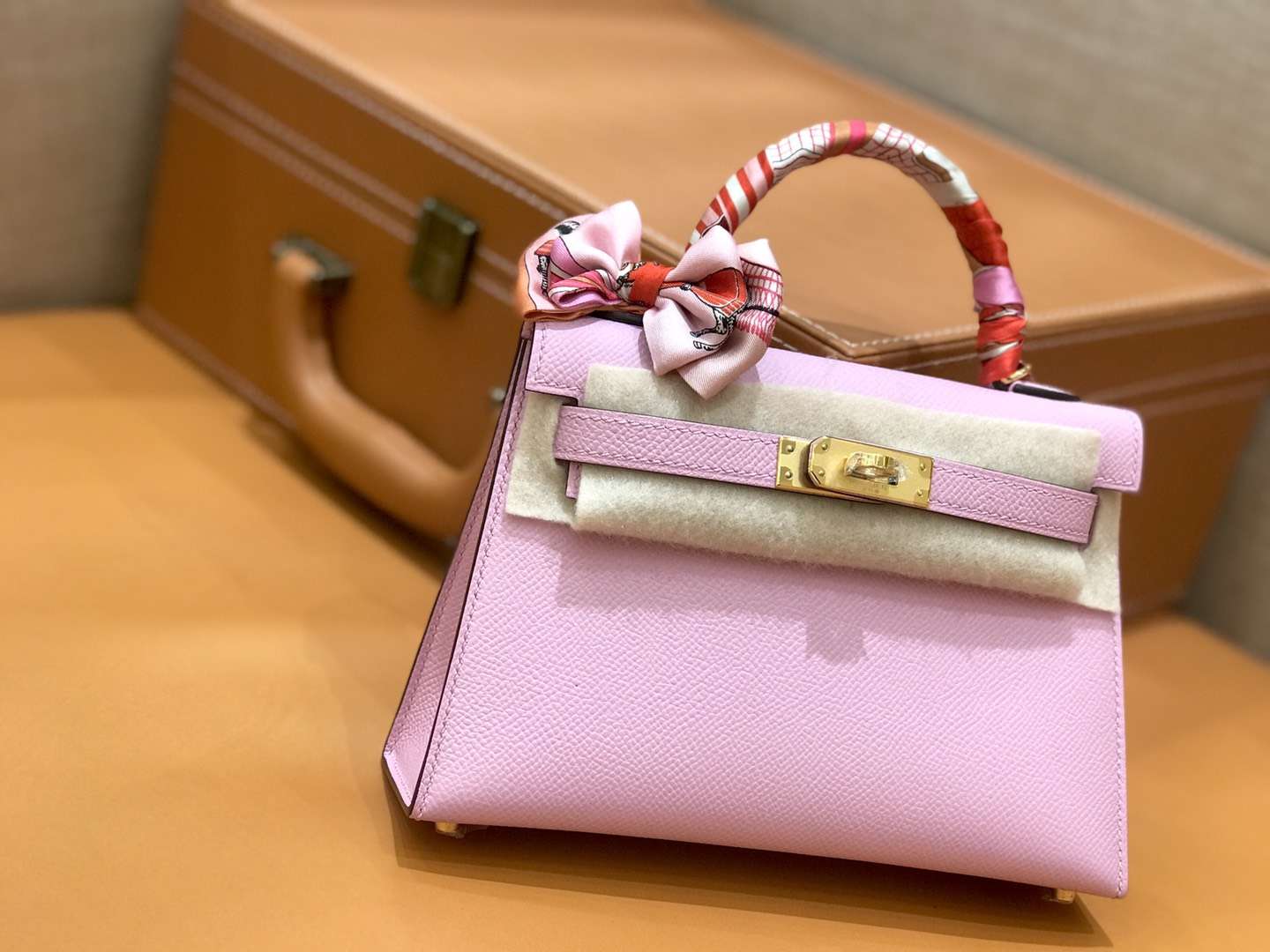 Hermès（爱马仕）mini Kelly 锦葵紫 金扣 德国进口掌纹皮 全手工缝制