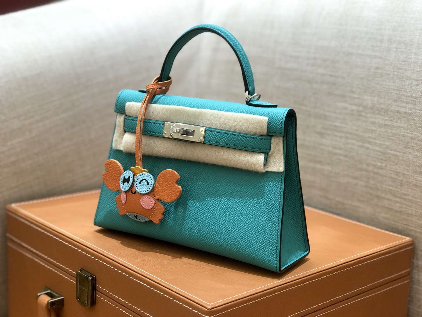 Hermès（爱马仕）mini Kelly 维罗纳绿 银扣 德国进口掌纹皮 全手工缝制