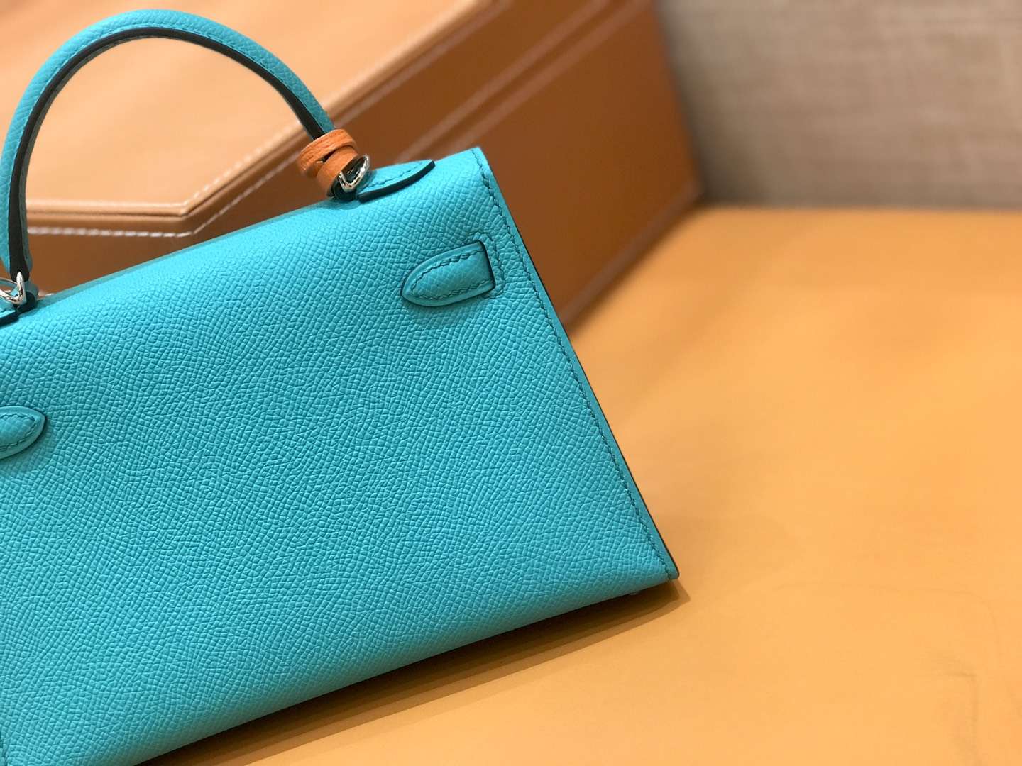 Hermès（爱马仕）mini Kelly 维罗纳绿 银扣 德国进口掌纹皮 全手工缝制