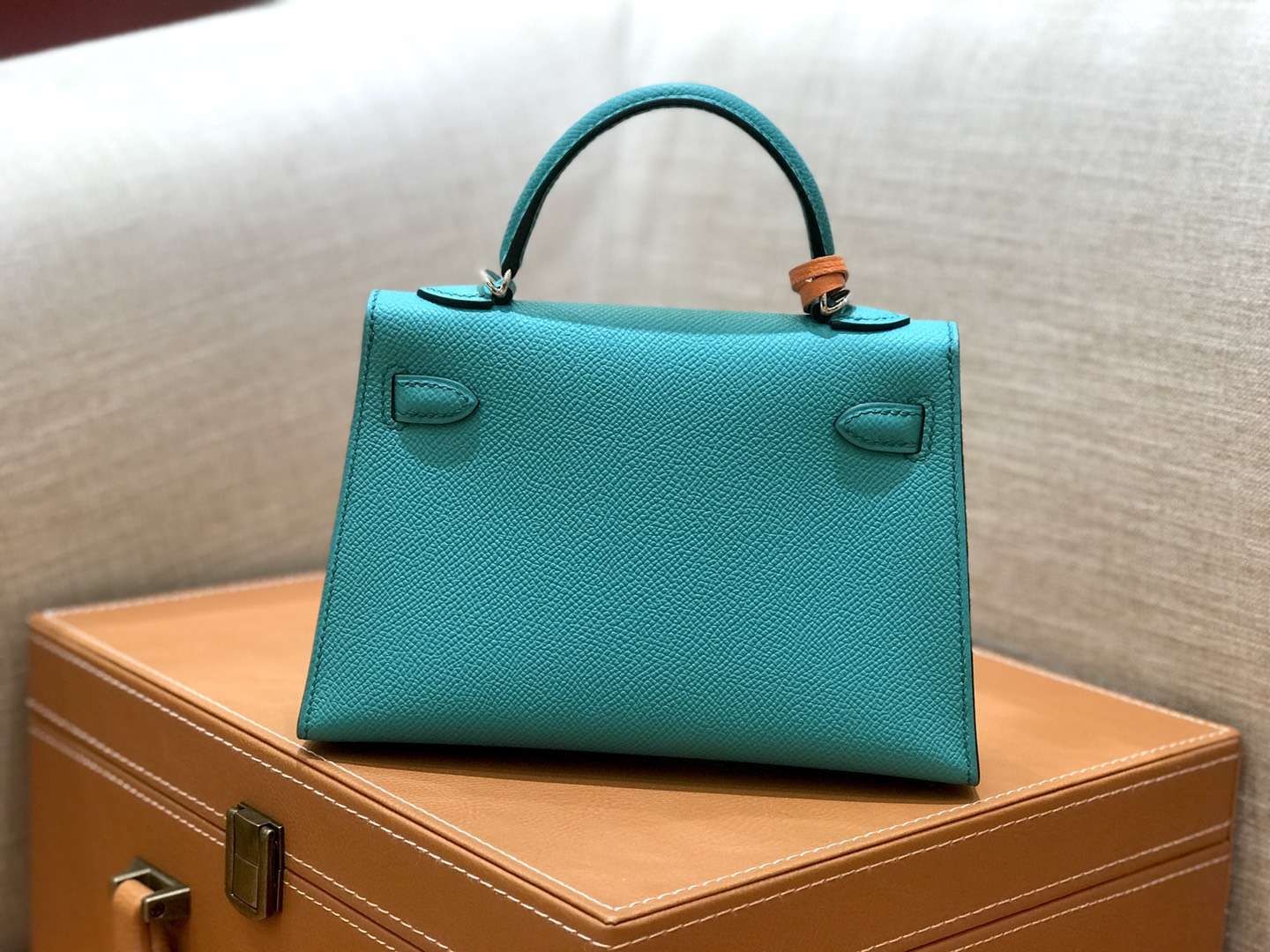 Hermès（爱马仕）mini Kelly 维罗纳绿 银扣 德国进口掌纹皮 全手工缝制