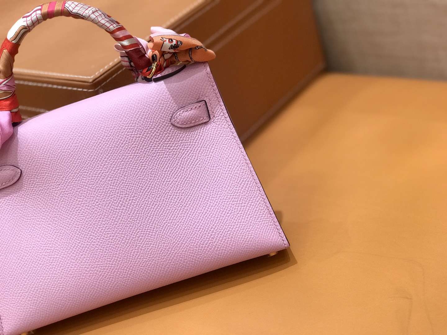 Hermès（爱马仕）mini Kelly 锦葵紫 金扣 德国进口掌纹皮 全手工缝制