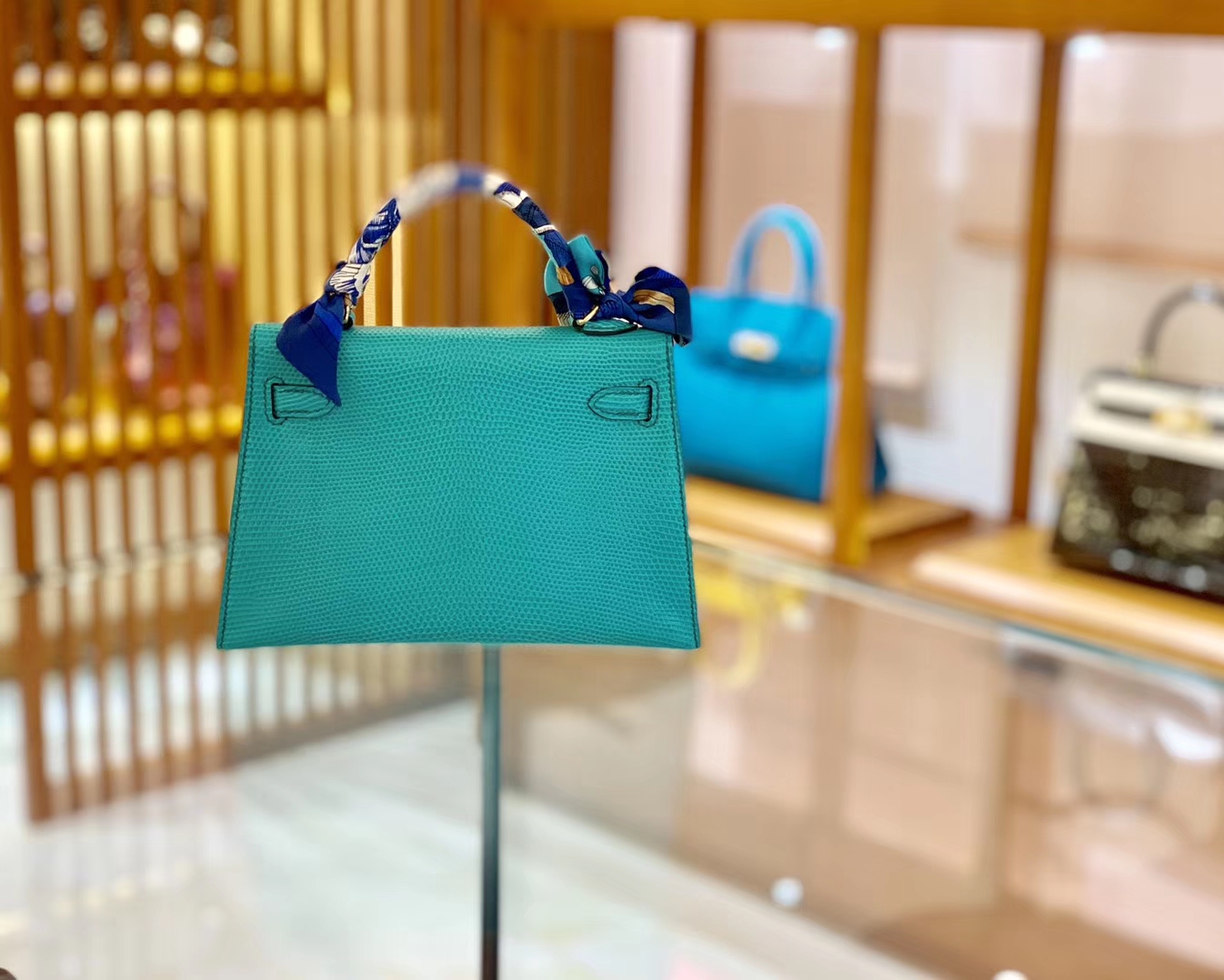 Hermès（爱马仕）Mini kelly 迷你凯莉 维罗纳绿 蜥蜴皮 臻品级别 金扣 19cm
