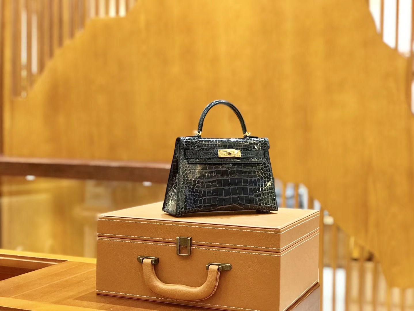 Hermès（爱马仕）新增现货 松柏绿 迷你2代 美洲鳄鱼皮