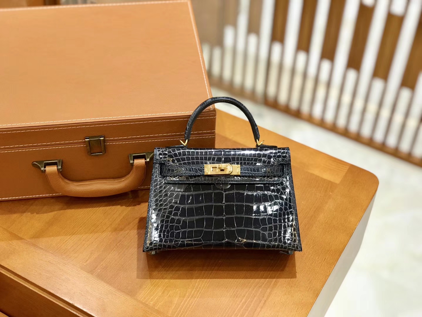 Hermès（爱马仕）新增现货 松柏绿 迷你2代 美洲鳄鱼皮